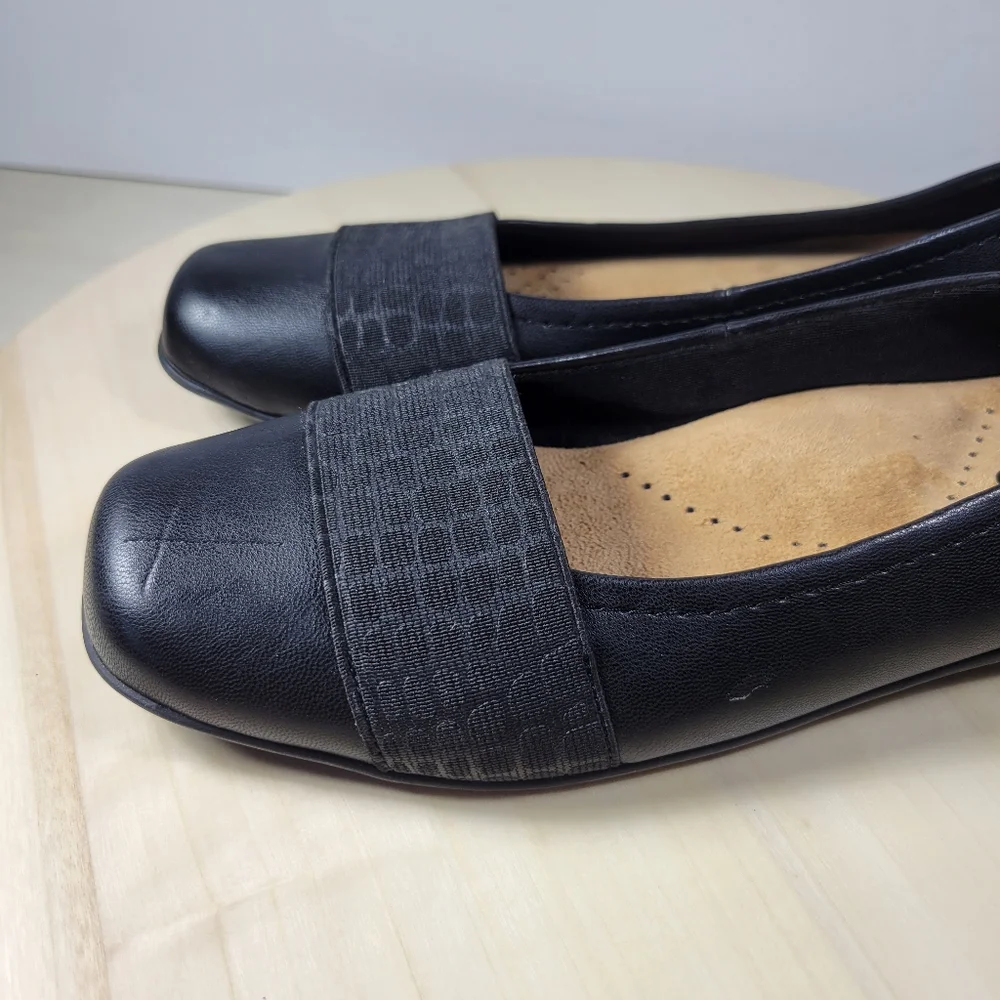 Trotters Samantha Flat Black Square Toe Ballet Flats Croc Women's Size 7.5‎ M - Picture 11 of 11